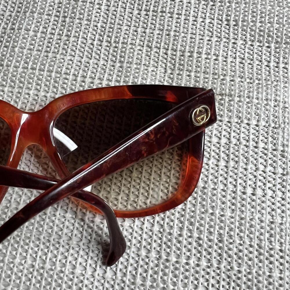 Gucci Sunglasses Womens One Size Brown Tortoise Square Made In Italy GG 2127/S - Picture 5 of 11